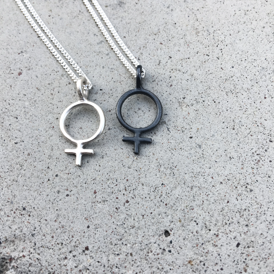 Ada Feminist Necklace Silver