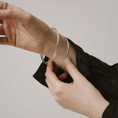 Loop Bangle Bracelet Silver / Brass / Copper