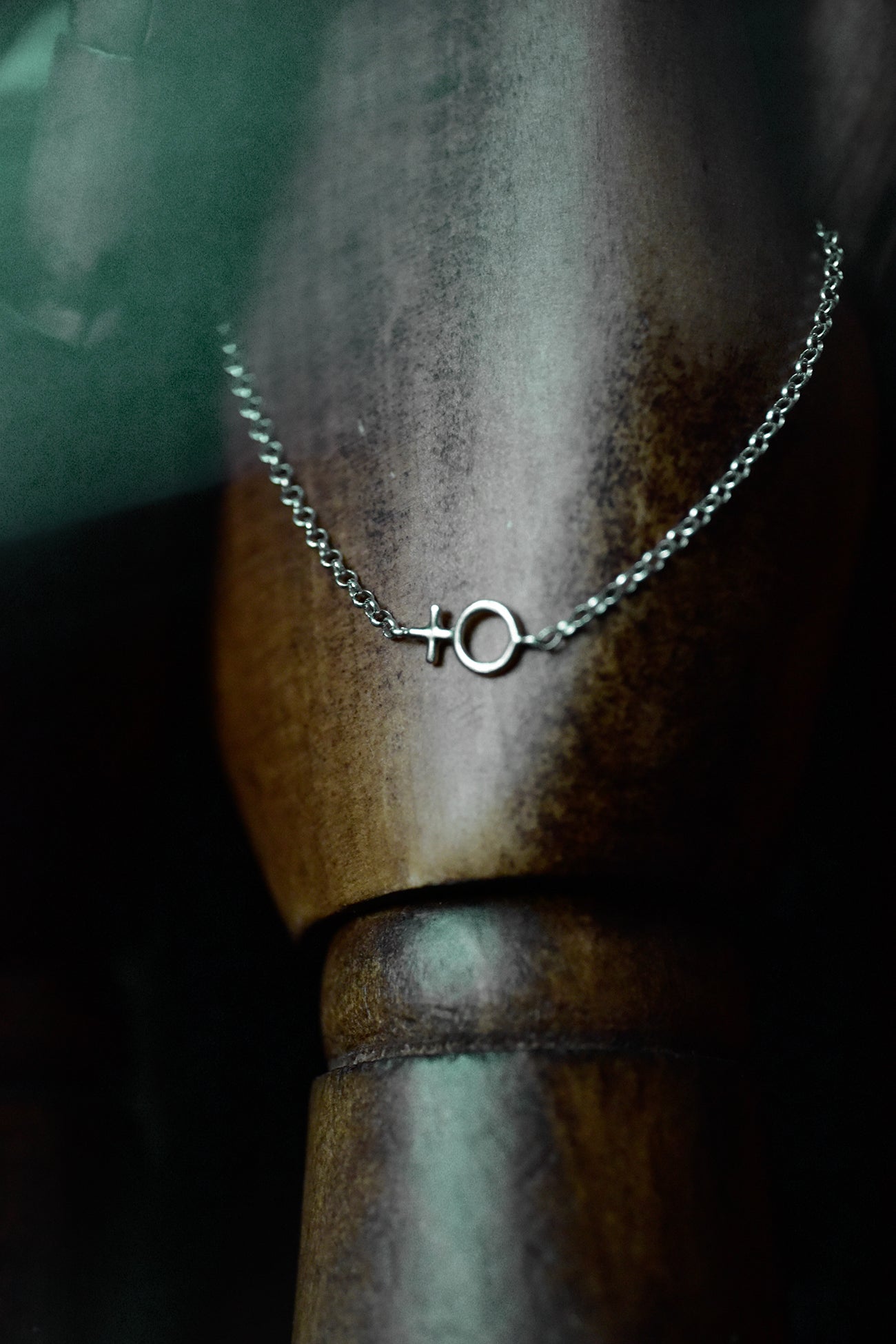 Minna feminist symbol necklace. Made in Stockholm recycled silver