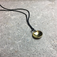 Dome Small Necklace Golden Brass or Silver