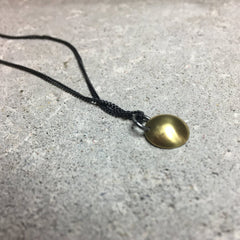 Dome Small Necklace Golden Brass or Silver