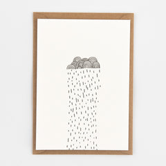 Rain  - Letterpress Card