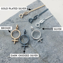 Enchain Thin Chain Silver / Black Ox / Gold Plated