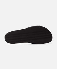 Slide Sandal In Organic Black Canvas & Cork - Sizes 36-42