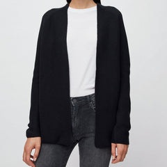 Maashaa Brown Knitted Cardigan in Organic Cotton Size L