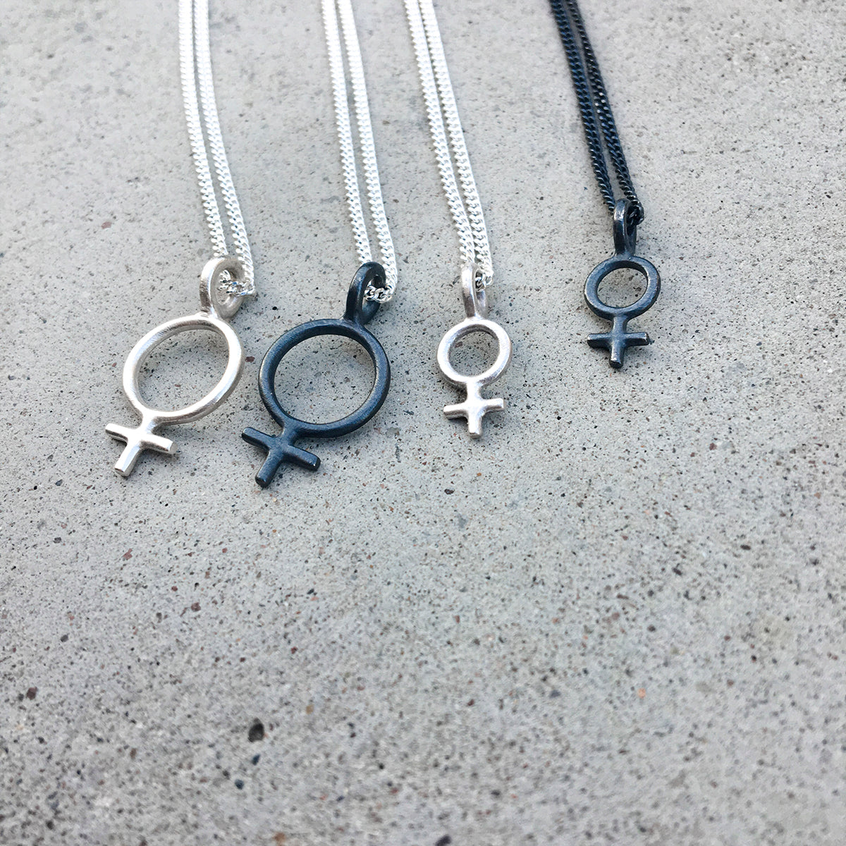 Ada Feminist Necklace Silver