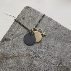 Enchain Thin Chain Silver / Black Ox / Gold Plated