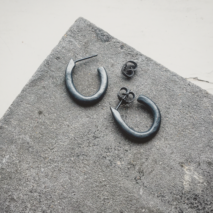 Runsas Hoop Earring Silver or Bronze