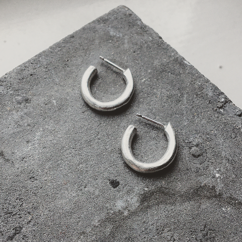 Runsas Hoop Earring Silver or Bronze