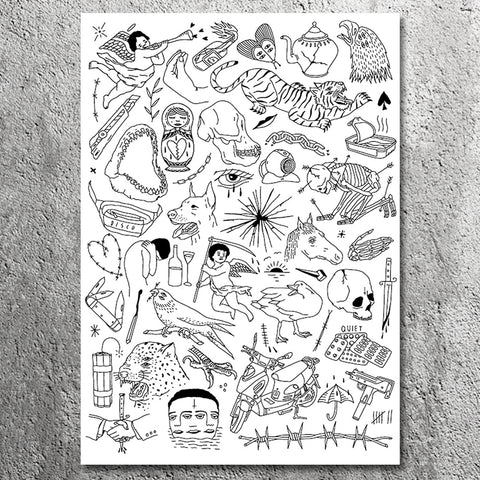 Mixed Stuff - Art Poster Print (A4)