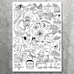 Mixed Stuff - Art Poster Print (A4)