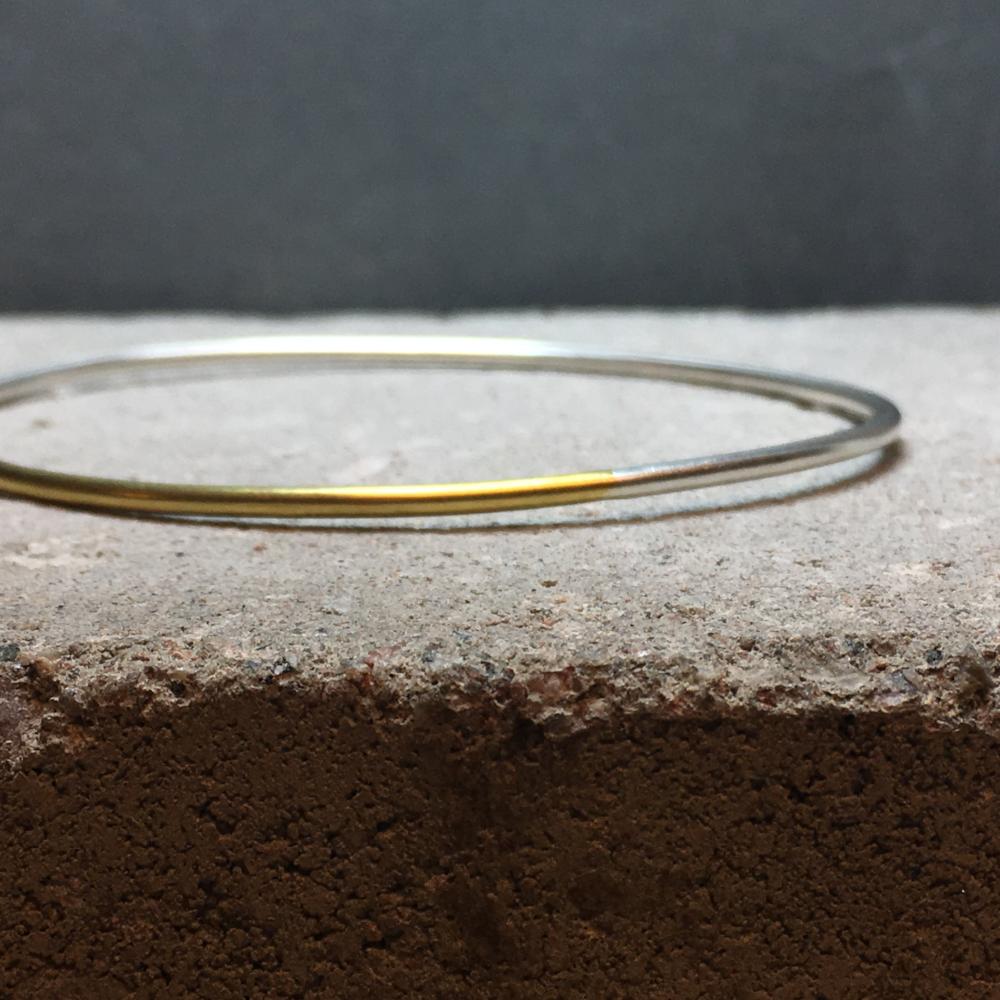Loop Bangle Bracelet Silver / Brass / Copper