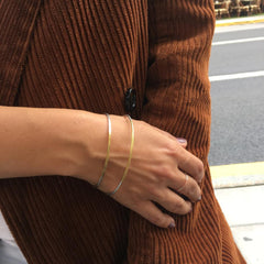Loop Bangle Bracelet Silver / Brass / Copper