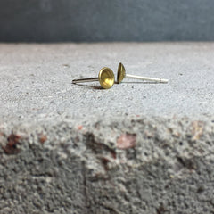 Dome Earrings Brass or Silver