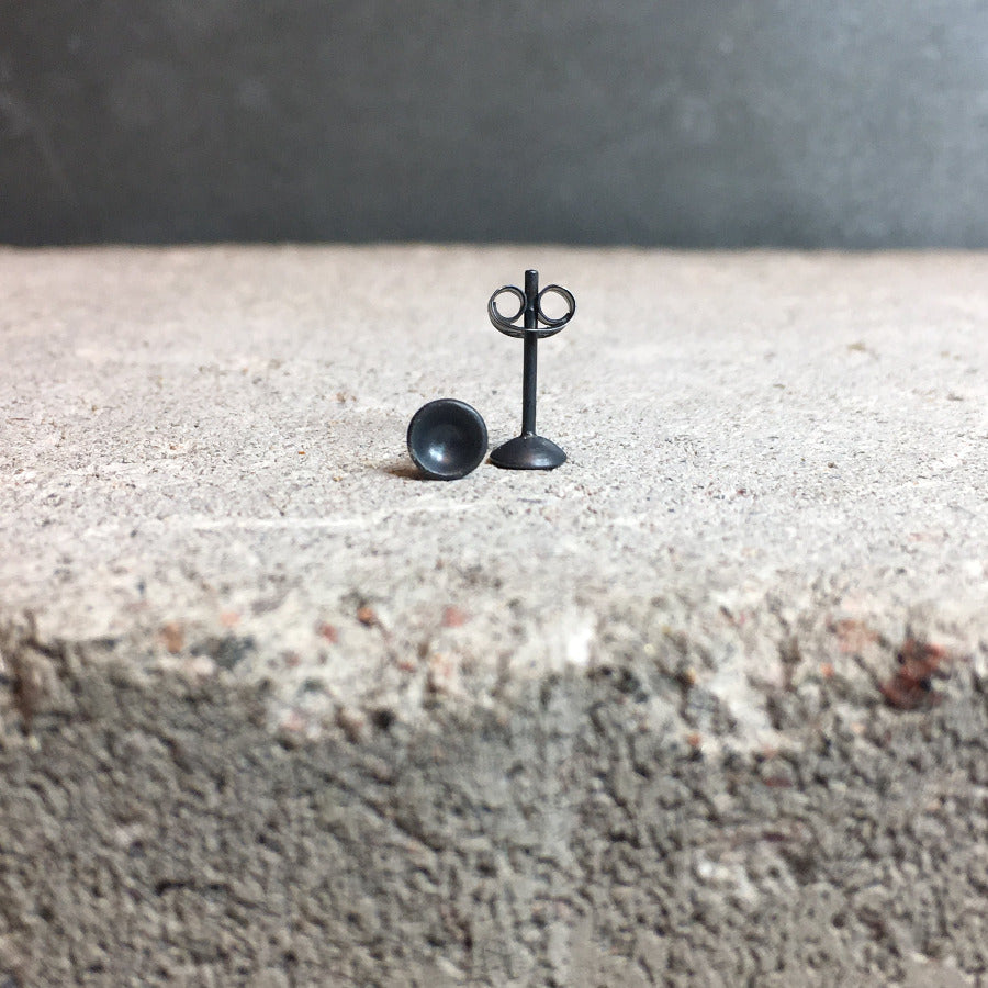 Dome Earrings Brass or Silver