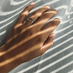 Tyyneys ring i återvunnet silver, etiska smycken från Stockholm